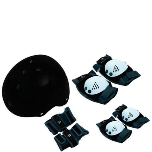 Kit Proteção com Capacete EPS M (4 a 8 Anos) Belfix Preto