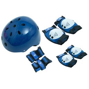 Kit Proteção com Capacete EPS - Tamanho G Azul - Bel Fix