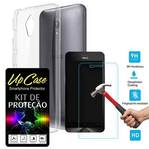 Tudo sobre 'Kit Protecao Smartphone Asus Zenfone Go Zc500tg= Pelicula De Vidro E Capa Tpu Transparente - Upcase'