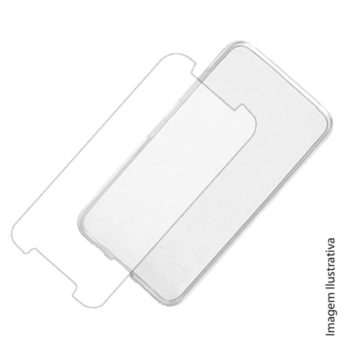 Kit Proteção Smartphone Samsung Galaxy A9 A910 Capa Transparente E Pelicula De Vidro