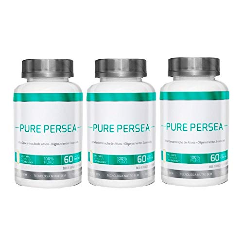 Kit 3 Pure Persea 100% Puro Óleo de Abacate 1000 Mg