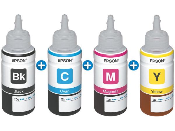 Tudo sobre 'Kit Refil de Tinta Epson 4 Unidades - Preto + Amarelo + Ciano + Magenta'