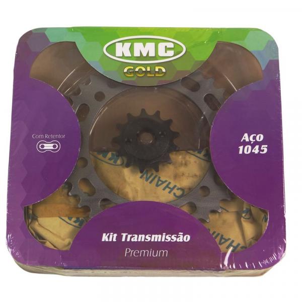 Kit Relação Transmissão CBX250 Twister KMC Gold C/ Retentor