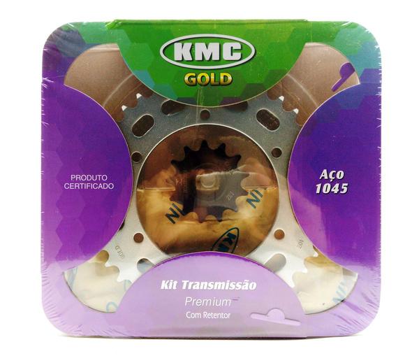 Kit Relação Transmissão Xtz250 Lander Kmc C/ Ret. Aço 1045 - Kmc Gold