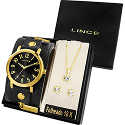 Relógio Feminino Lince Analógico Fashion LRC4233L + Colar e Brincos K656P2PK