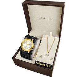 Kit Relógio Feminino Lince Analógico Fashion LRC4227L K653S2PX