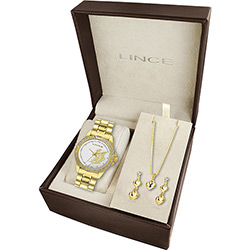 Kit Relógio Feminino Lince Analógico Fashion LRG4047L-K049S1KX