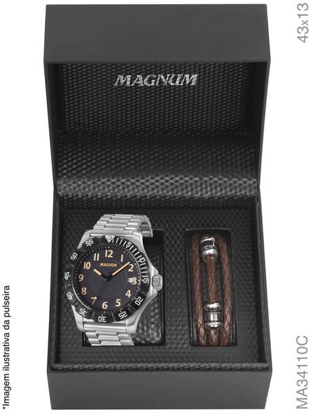 Kit Relogio Magnum Masculino MA34110C