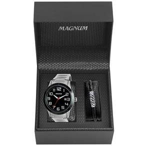 Kit - Relógio Masculino - Magnum Analógico MA32890C - Preto