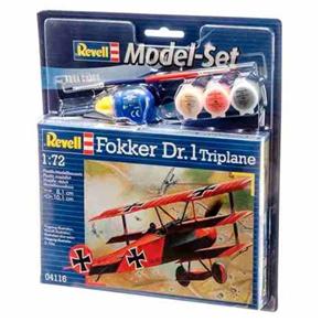 Kit Revell Model Set Fokker Dr. 1 Triplane 1:72
