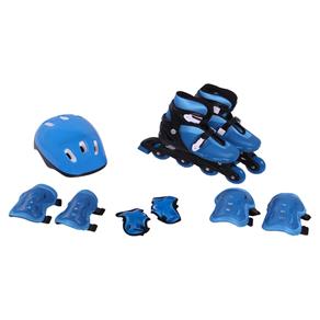 Kit Rollers Radical Ajustável Azul - (G 36-39)