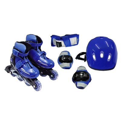 Kit Rollers Radical Ajustável Azul (G 3639)
