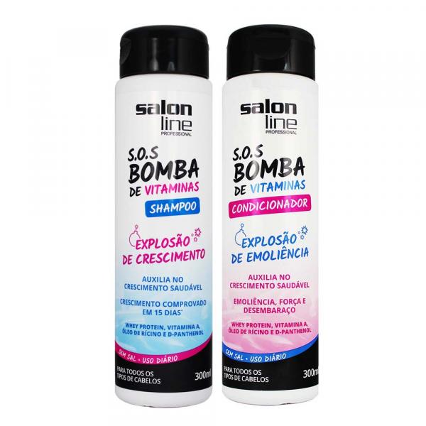 Kit S.O.S Bomba de Vitaminas Shampoo Condicionador Salon Line