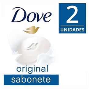 Kit Sabonete Dove Branco Regular 90g - 2 Unidades