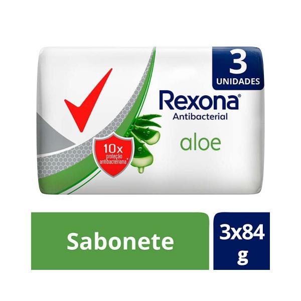 Kit Sabonete Rexona Antibacterial Aloe - com 3 Unidades