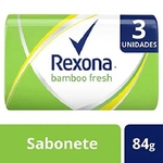 Kit Sabonete Rexona Bamboo Fresh 3 Unidades 84G