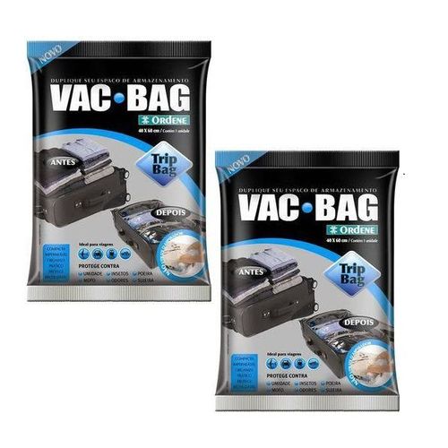 Kit 2 Sacos a Vacuo Vac Bag Trip Bag 60x40 Ordene
