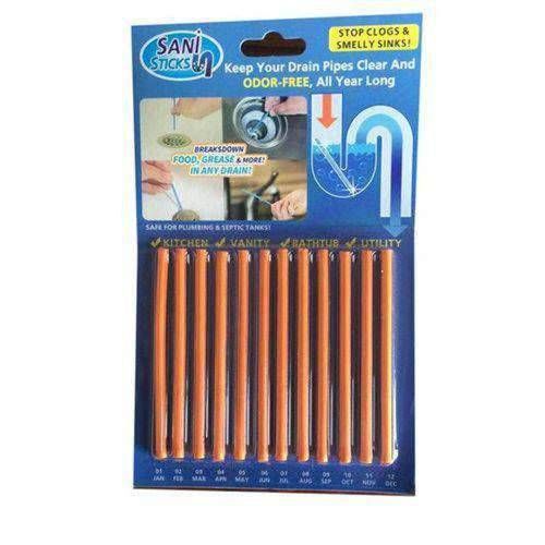 Kit Sani Sticks Super Desentupidor de Pias e Ralos