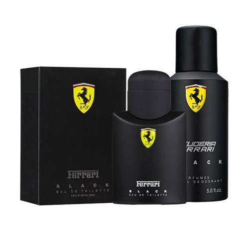 Kit Scuderia Ferrari Black Masculino EDT 75 Ml + Desodorante 150 Ml