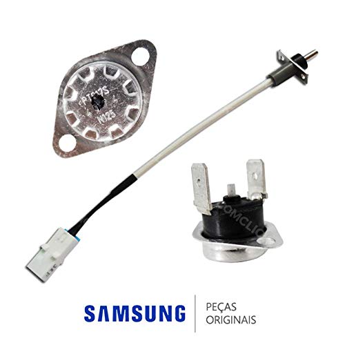 Kit Sensor de Temperatura e Termostatos de Secagem para Lava e Seca Samsung WD0854, WD136, WD8854