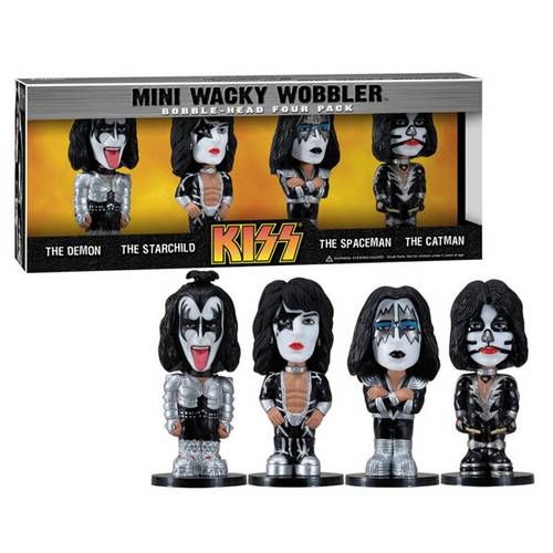 Kit Set Banda Kiss 04 Figuras Funko Mini Wacky Wobbler Bobble Head