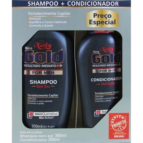 Tudo sobre 'Kit Sh + Co Niely Gold 300ml For Men'