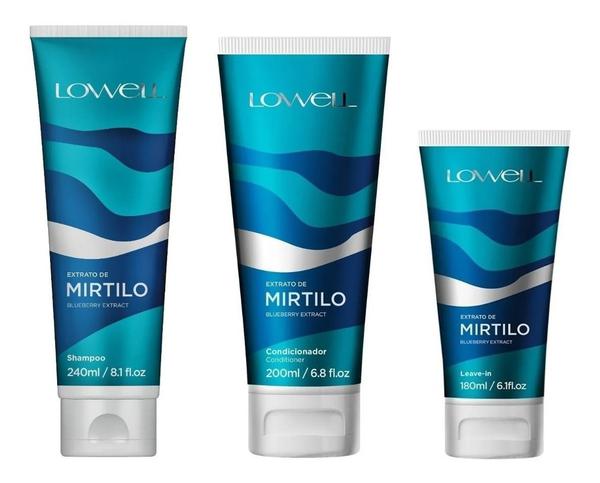 Kit Shampoo + Condicionador + Leave-in Lowell Complex Care Mirtilo