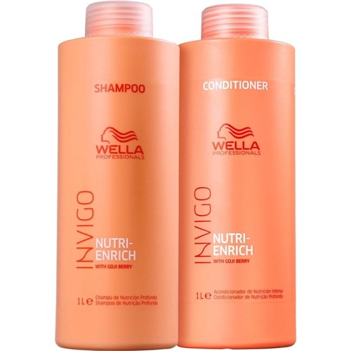 Kit Shampoo + Condicionador 2X1000Ml Invigo Nutri-Enrich Wella