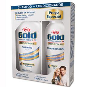 Kit Shampoo e Condicionador Niely Gold Anti-Stress