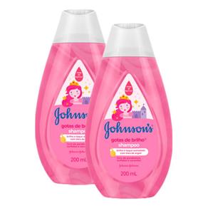 Kit 2 Shampoo Johnson`s Baby Gotas de Brilho - 200ml