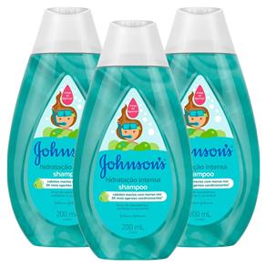 Kit Shampoo Johnson`s Baby Hidratação Intensa 200ml com 3 Unidades