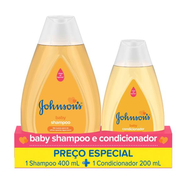 Kit Shampoo Johnsons Baby Regular 400mL +Condicionador 200mL