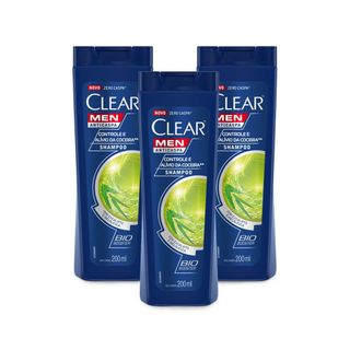 Tudo sobre 'Kit 3 Shampoos Anticaspa Clear Men Controle e Alívio da Coceira 200ml - Leve 03 Pague 02'