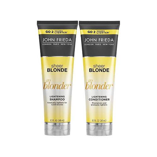 Tudo sobre 'Kit Sheer Blonde Go Blonder Lightening John Frieda Shampoo + Condicionador'