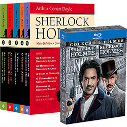 Kit Sherlock Holmes - 5 Livros + Blu-ray