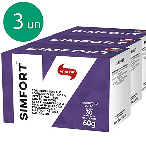 Kit 3 Simfort Mix de Probióticos Vitafor 30 Sachês de 2g