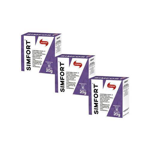 Kit 3 Simfort Mix de Probióticos - Vitafor - 10 Sachês de 2g