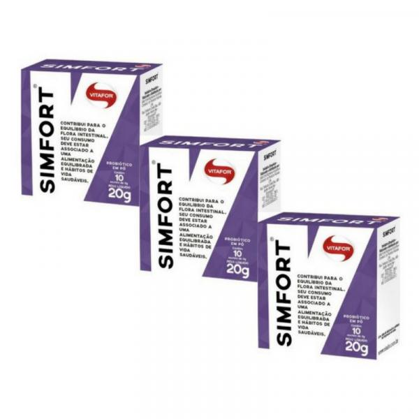 Kit 3 Simfort Mix de Probióticos Vitafor 10 Saches de 2g