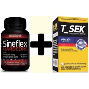 Kit Sineflex Hardcore + T-Sek - Power Supplements - 150 Cápsulas + 120 G