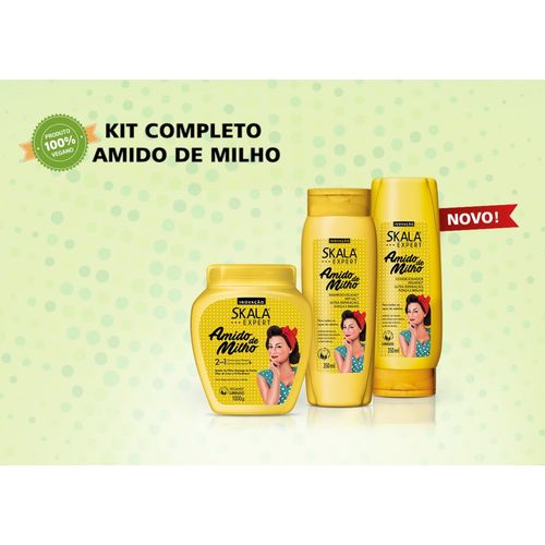 Kit Skala Shampoo + Condicionador Amido de Milho 650ml