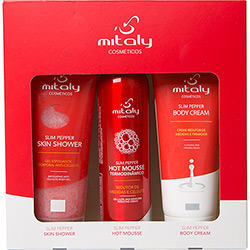 Tudo sobre 'Kit Slim Pepper Mitaly (Skin Shower + Body Cream + Hot Mousse + Medic Magic)'
