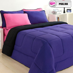 Edredom Queen Preto/Roxo - City Home