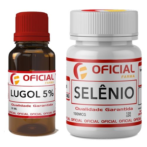 Tudo sobre 'Kit 3 Solução de Lugol 5% 30ml + 3 Selênio 100Mcg 120 Cápsulas'