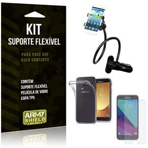 Kit Suporte Flexível Samsung Galaxy J5 Pro (2017) Suporte + Película + Capa - Armyshield