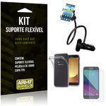 Kit Suporte Flexível Samsung Galaxy J7 Pro (2017) Suporte + Película + Capa - Armyshield