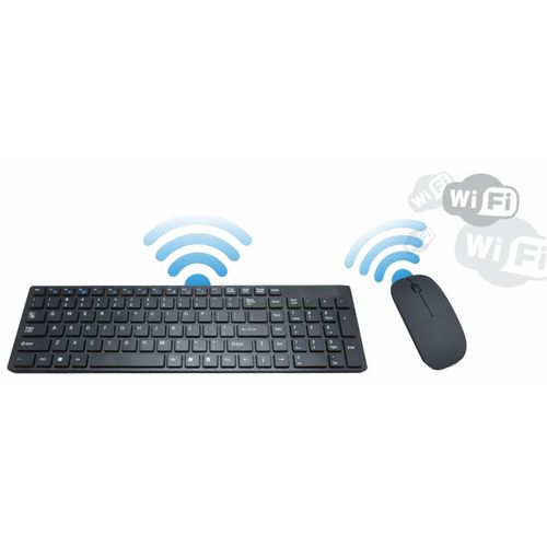 Kit Teclado e Mouse Sem Fio Wifi Usb 1600dpi 2.4ghz Smart Pc