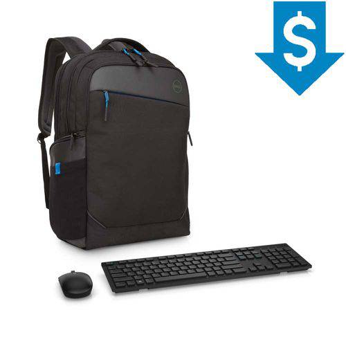 Tudo sobre 'Kit Teclado e Mouse Wireless Dell KM636 Preto + Mochila para Notebook Dell Professional 15,6"'