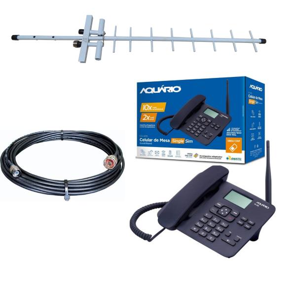 Kit Telefone Celular Rural de Mesa Desbloqueado Ca-40s - Aquário