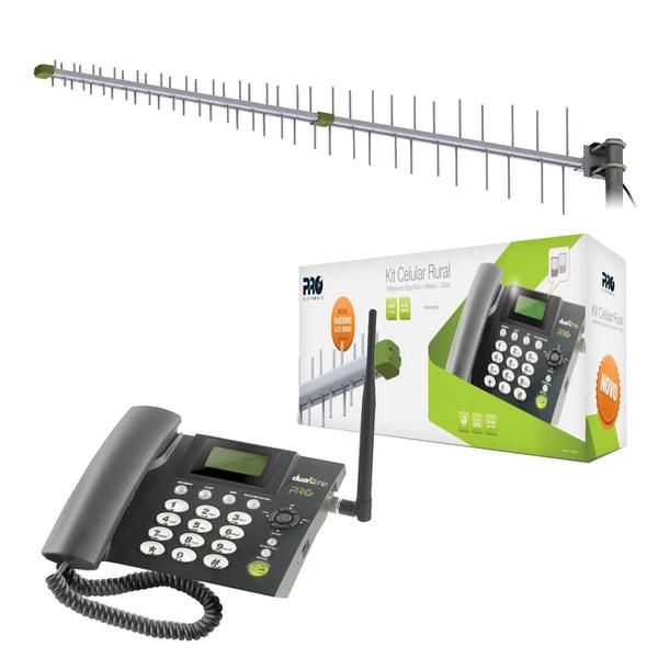 Kit Telefone Celular Rural Proeletronic 2 Chip PROKD-6000