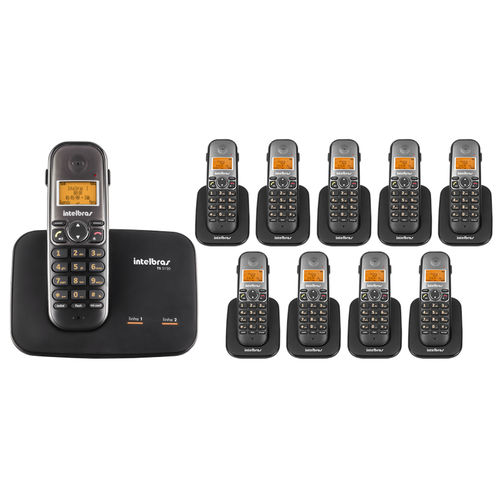 Kit Telefone 2 Linhas Ts 5150 + 9 Ramais Ts 5121 Intelbras